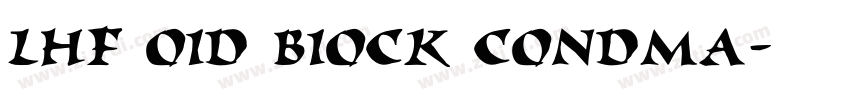 LHF OID BIOCK CONDMA字体转换